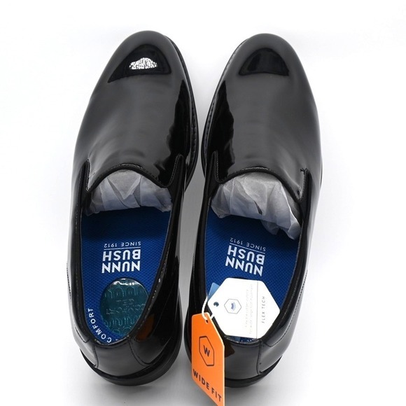 Nunn Bush Centro Formal Flex  Men\'s Shoes Black US 11 WIDE Slip On  Comfort Foam main image 4